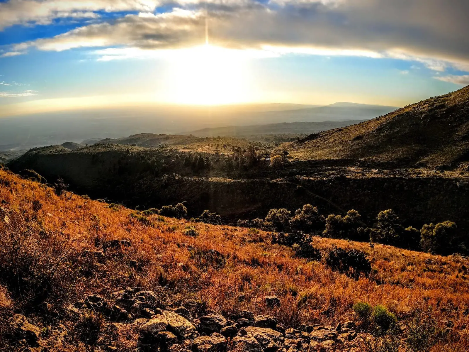 Atardecer sobre las Sierras de Córdoba